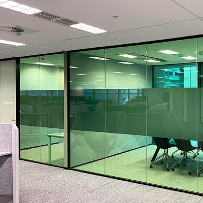 Pareti di ufficio in vetro senza cornice per uso commerciale vetro colorato personalizzabile