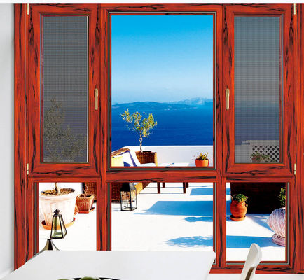 Resistenza al vento inclinazione girare finestre in alluminio regolabile con doppio vetro