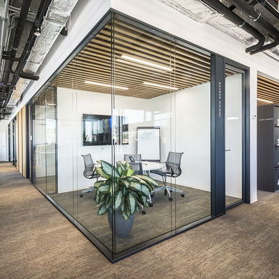 Parete divisoria in vetro pesante di sicurezza per profili in alluminio