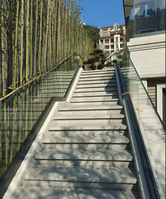 Balustrade di balcone in vetro esterno Lamel con canale in forma di U in alluminio