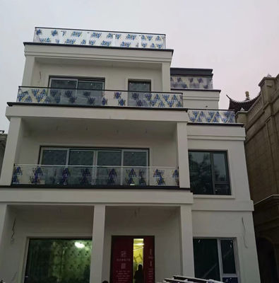Barricata in vetro in alluminio grigio U Channel spessa 10 mm senza cornice