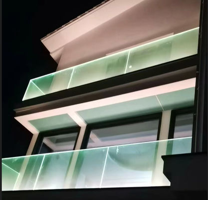 Barricata di vetro in alluminio per esterni leggera con luce a LED