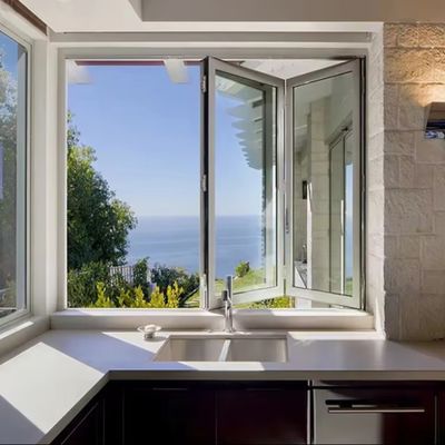 Controllo della temperatura Isolamento acustico Finestre con spessore del vetro personalizzabile Aluminio-acciaio inossidabile-vetro