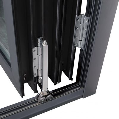 Finestre pieghevoli in alluminio e vetro temperato in quercia d'oro per i centri congressi