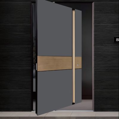 Porta di ingresso a spillo in lega di alluminio personalizzata Porta girevole in vetro pesante