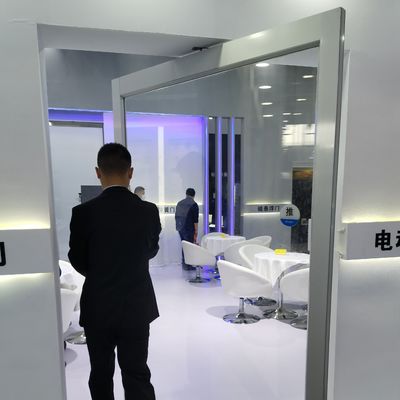 Cornice in lega di alluminio design di lusso vetro laminato temperato porta anteriore a spillo in dimensioni personalizzate per tipo di vetro singolo e doppio