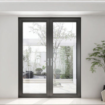 Porta a battente con telaio in lega di alluminio 6063-T5 di alta qualità per ambienti commerciali e residenziali, con accessori hardware personalizzabili