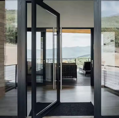 Y/N Porte oscillante in alluminio a schermo per insetti con vetro trasparente a doppia temperatura e serratura magnetica