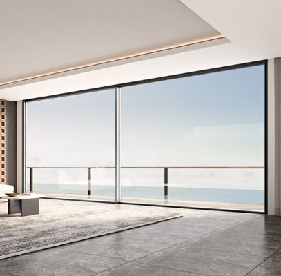 Metodo di apertura scorrevole di porta scorrevole in alluminio personalizzabile e spessore del telaio da 1,2 mm a 2,2 mm per le esigenze personalizzate