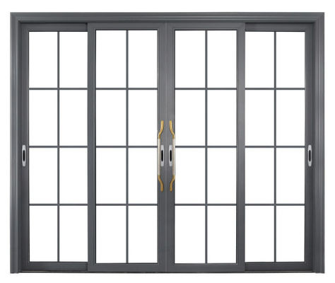 Large Modern Internal Lockable Accordion Porta in vetro scorrevole nera Porta in vetro doppia personalizzata