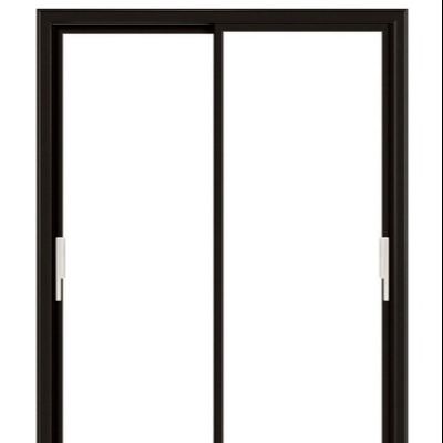Large Modern Internal Lockable Accordion Porta in vetro scorrevole nera Porta in vetro doppia personalizzata