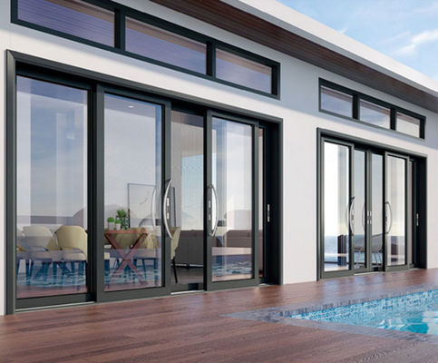 Porta scorrevole in alluminio per appartamenti o residenziali con funzione di prevenzione del fumo di olio in stile di design moderno