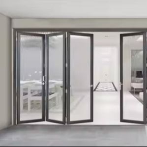 Moderno interno Patio vetro impermeabile Slide And Fold Aluminico sistema di porte bifold per uso domestico ristorante