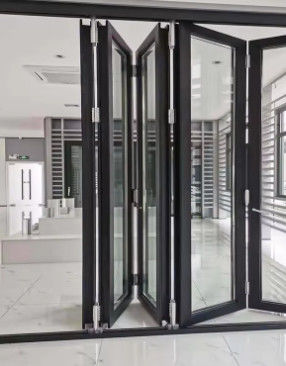 Disegno del sistema di porte pieghevoli scorrevoli in alluminio impermeabile pieghevole termico interruttore insonorizzante porta di vetro