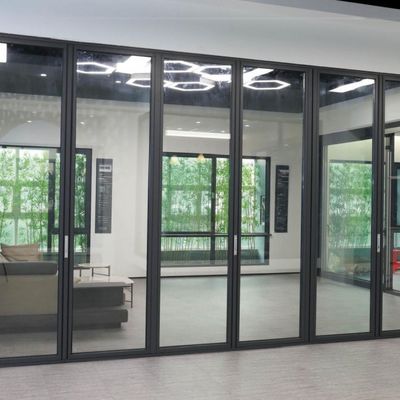 Porte a doppio ripiego a base di alluminio impermeabile personalizzato con alta durata ed efficienza energetica
