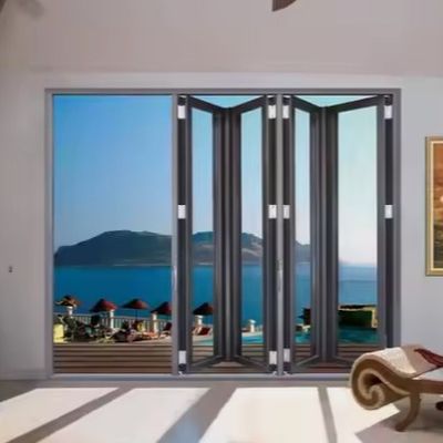 Porte a doppio ripiego a base di alluminio impermeabile personalizzato con alta durata ed efficienza energetica