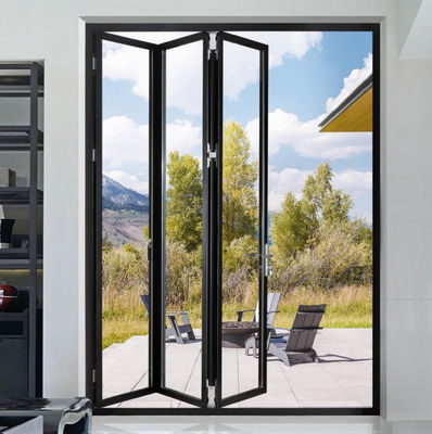 Porta pieghevole in alluminio impermeabile ad alta efficienza energetica e a bassa manutenzione
