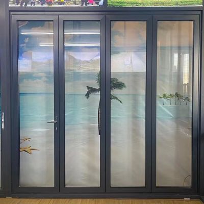 Porta pieghevole in alluminio impermeabile ad alta efficienza energetica e a bassa manutenzione