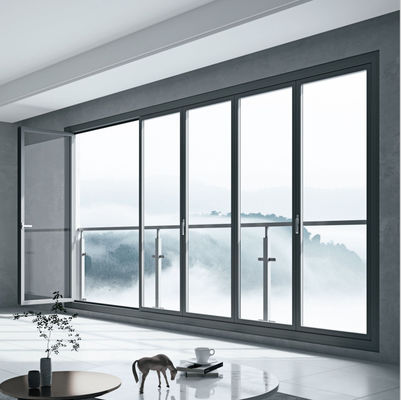 Porta pieghevole in alluminio con buon isolamento acustico EPDM di alta qualità e sigillante di silicone per un'installazione facile