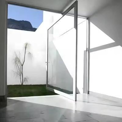 Porta a spillo anteriore in alluminio di design residenziale moderno con hardware in acciaio inox 304 e profilo in alluminio