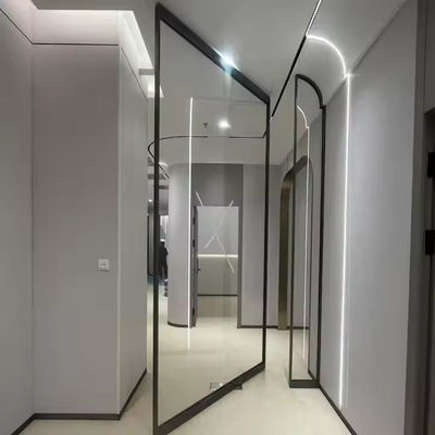 Porta a spillo anteriore in alluminio di design residenziale moderno con hardware in acciaio inox 304 e profilo in alluminio