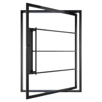Porta a spillo anteriore in alluminio di design residenziale moderno con hardware in acciaio inox 304 e profilo in alluminio