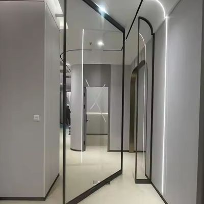 Porta pivotata in vetro a telaio di alluminio con fascia di sigillo di gomma EPDM per la soddisfazione del cliente