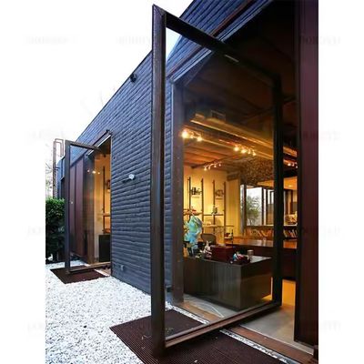 Porta pivotata in vetro a telaio di alluminio con fascia di sigillo di gomma EPDM per la soddisfazione del cliente