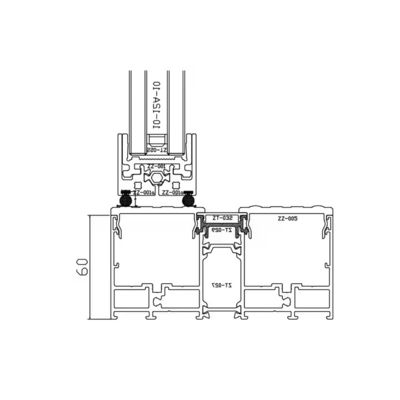 Porta a spillo interna in alluminio in acciaio inossidabile con vetro trasparente e spessore del telaio di 1,8 mm