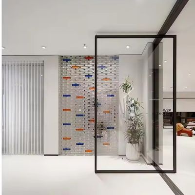 Porta a spillo interna in alluminio in acciaio inossidabile con vetro trasparente e spessore del telaio di 1,8 mm