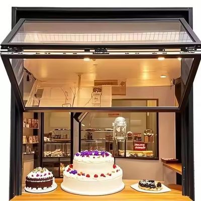 Finestre pieghevoli in alluminio con isolamento acustico, doppio vetro e vetro temperato solido