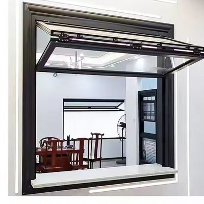 Finestra pieghevole in alluminio in stile moderno con vetro temperato isolato e spessore di vetro personalizzato