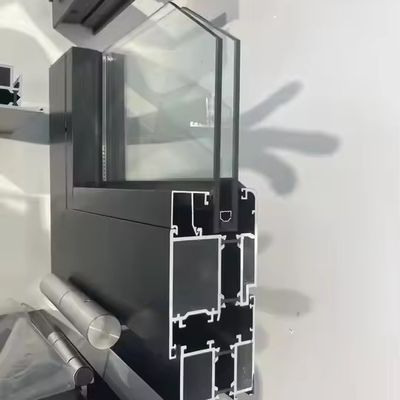 Finestra pieghevole in alluminio in stile moderno con vetro temperato isolato e spessore di vetro personalizzato