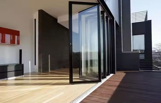 Porte pieghevoli di alluminio vetro per veranda