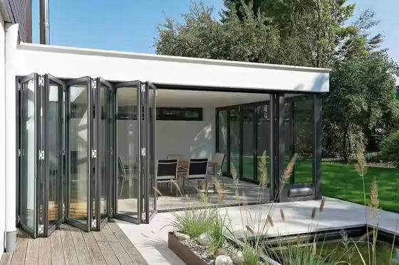 Porte pieghevoli di alluminio vetro per veranda