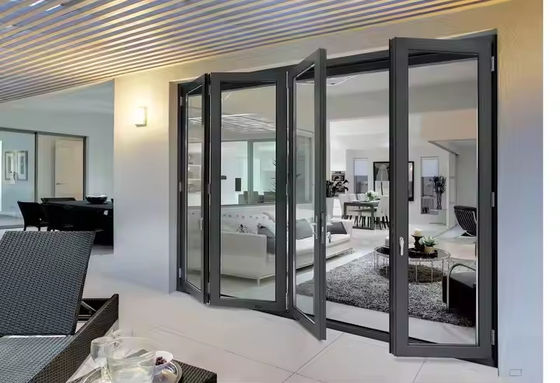 Porte pieghevoli di alluminio vetro per veranda