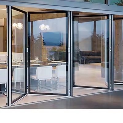 Porte pieghevoli di alluminio vetro per veranda
