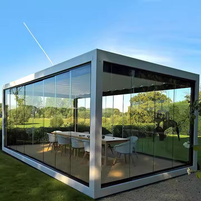 Cornice senza telaio, porta scorrevole pieghevole di vetro temperato, porta divisoria per balcone