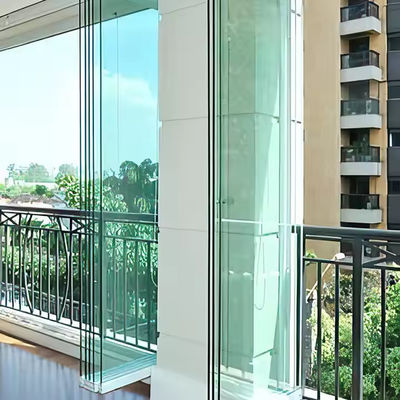 Cornice senza telaio, porta scorrevole pieghevole di vetro temperato, porta divisoria per balcone