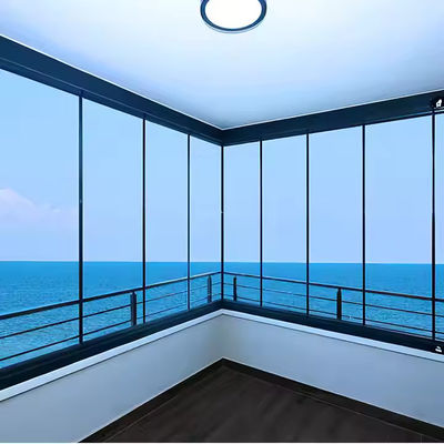 Cornice senza telaio, porta scorrevole pieghevole di vetro temperato, porta divisoria per balcone