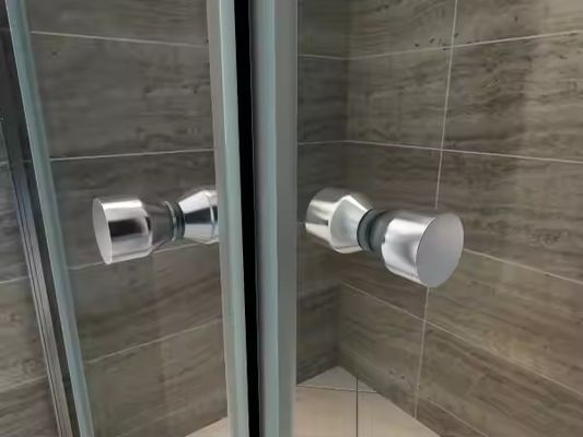 Aluminio porta interno bagno Casement alluminio Partenza doccia con vetro temperato