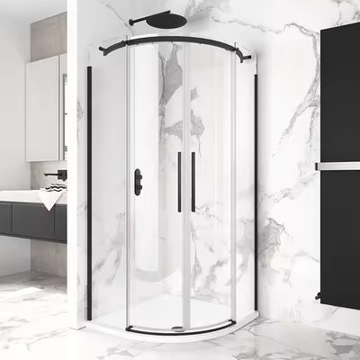 Parete divisoria in vetro scorrevole laterale per bagno in alluminio e vetro, acciaio inossidabile, cabina doccia walk-in