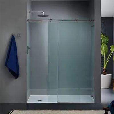 Pareti di bagno personalizzate in alluminio con spessore di profilo di 1,4 mm e vetro ghiacciato