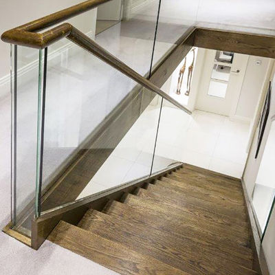 Profilo a U in alluminio per vetro, morsetto, ringhiera per scale, corrimano, con telaio per corrimano superiore