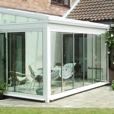 Porta pieghevole in alluminio personalizzabile con materiale per profilo 6063-T5 e vetro temperato da 12 mm