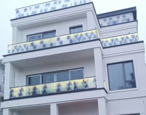 Barricata in vetro in alluminio grigio U Channel spessa 10 mm senza cornice