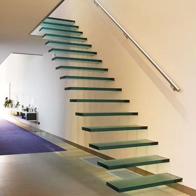 Scale di vetro galleggiante di 12 mm di spessore con battistrada di 900-2000 mm x 250-350 mm x 150-200 mm in grigio chiaro o colore personalizzato