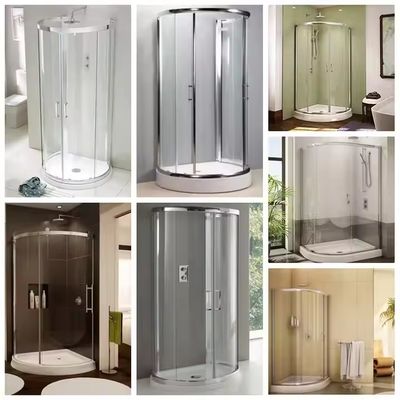 Aluminio porta interno bagno Casement alluminio Partenza doccia con vetro temperato