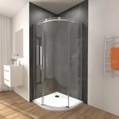 Parete divisoria in vetro scorrevole laterale per bagno in alluminio e vetro, acciaio inossidabile, cabina doccia walk-in