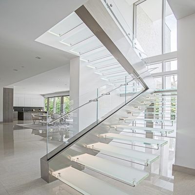Profilo a U in alluminio per vetro, morsetto, ringhiera per scale, corrimano, con telaio per corrimano superiore